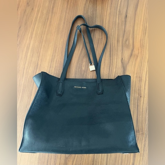 Michael Kors Black Leather Tote Bag - Picture 5 of 10